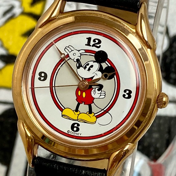Vintage Disney X OPI (Fossil) Art Deco Style Mickey Mouse Watch Disney Store - Picture 1 of 16